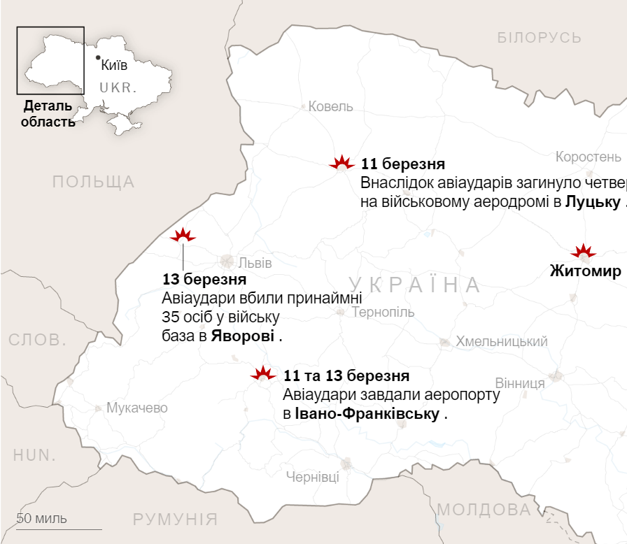 Авіаудари з 11 березня